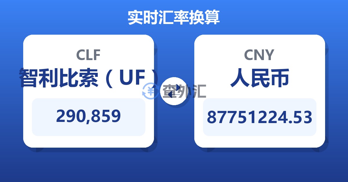 290,859智利比索（UF）兑人民币