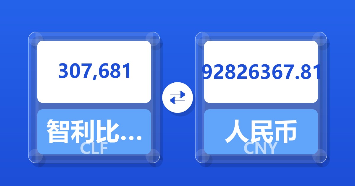 307,681智利比索（UF）兑人民币