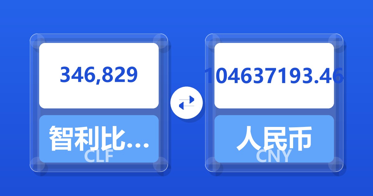 346,829智利比索（UF）兑人民币