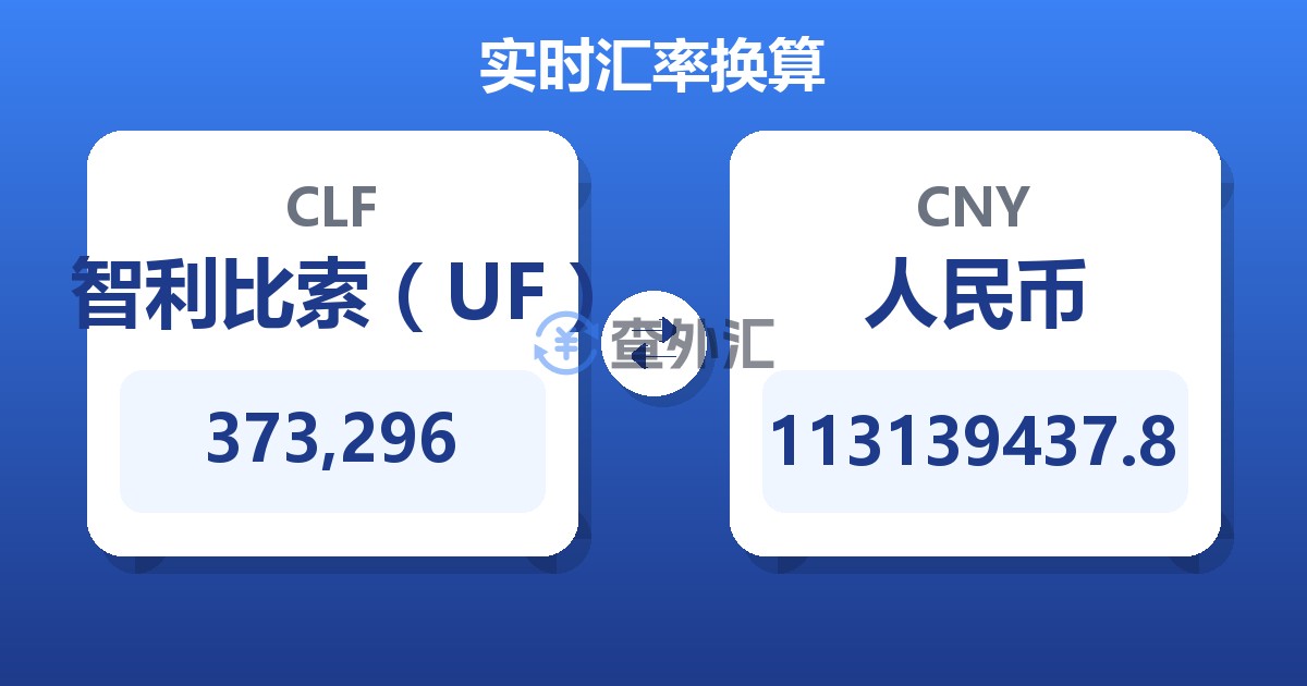373,296智利比索（UF）兑人民币