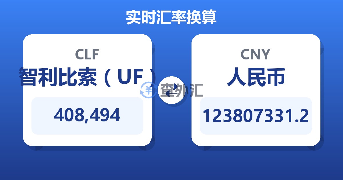 408,494智利比索（UF）兑人民币