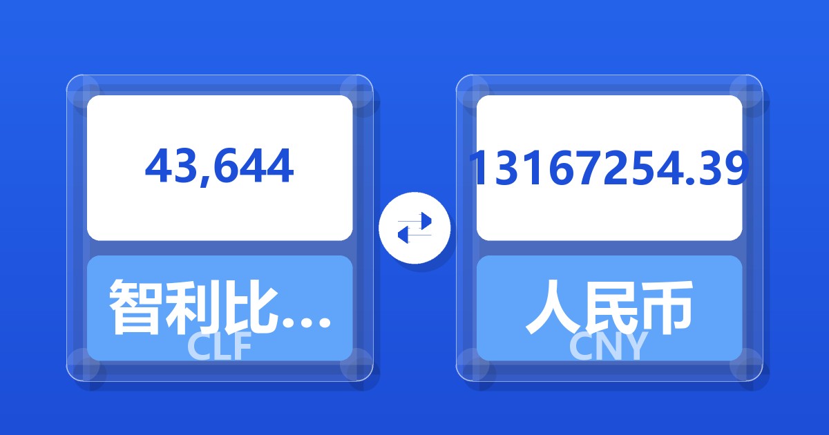 43,644智利比索（UF）兑人民币