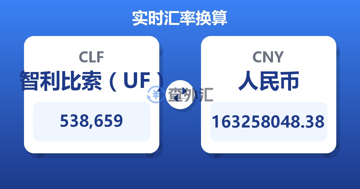 538,659智利比索（UF）兑人民币