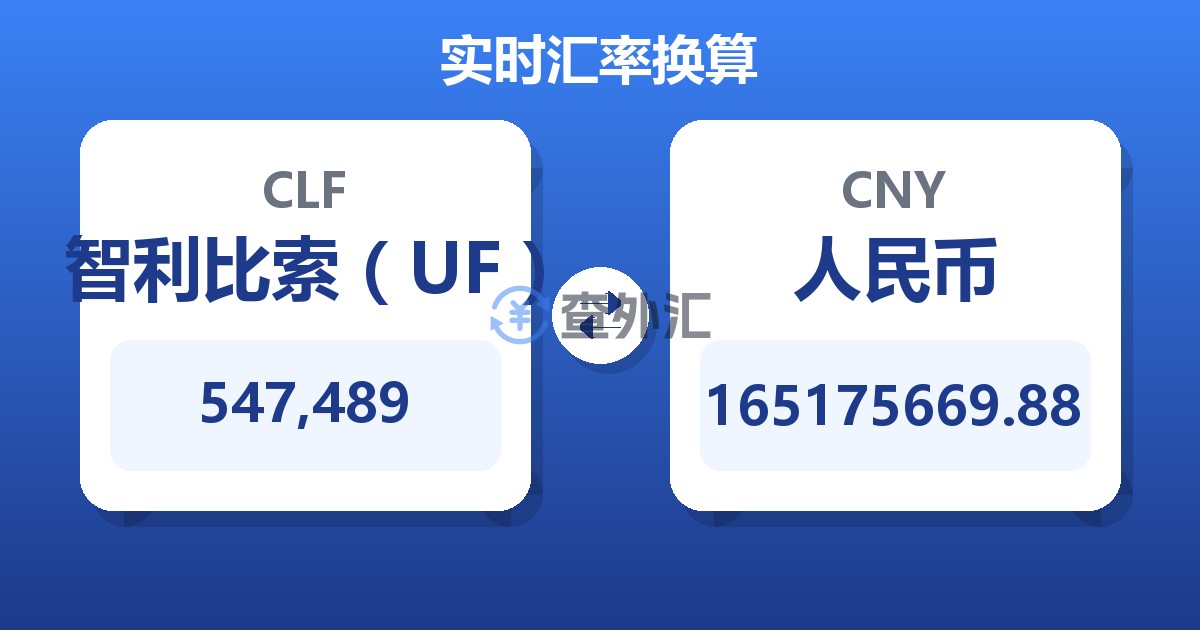 547,489智利比索（UF）兑人民币