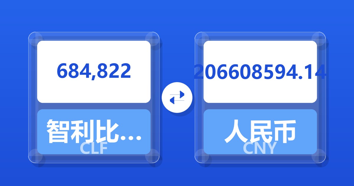 684,822智利比索（UF）兑人民币