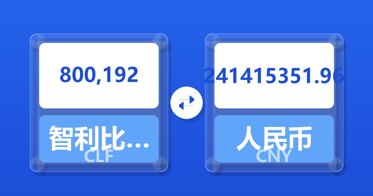 800,192智利比索（UF）兑人民币