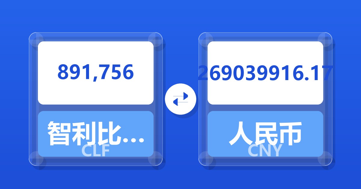 891,756智利比索（UF）兑人民币