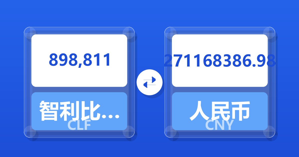 898,811智利比索（UF）兑人民币