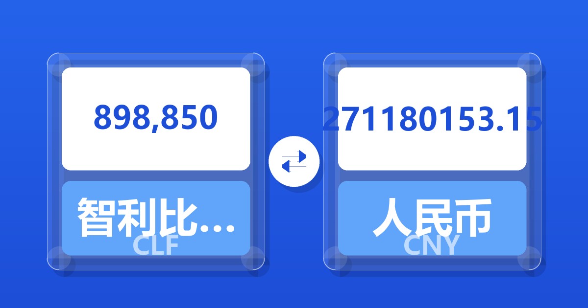 898,850智利比索（UF）兑人民币