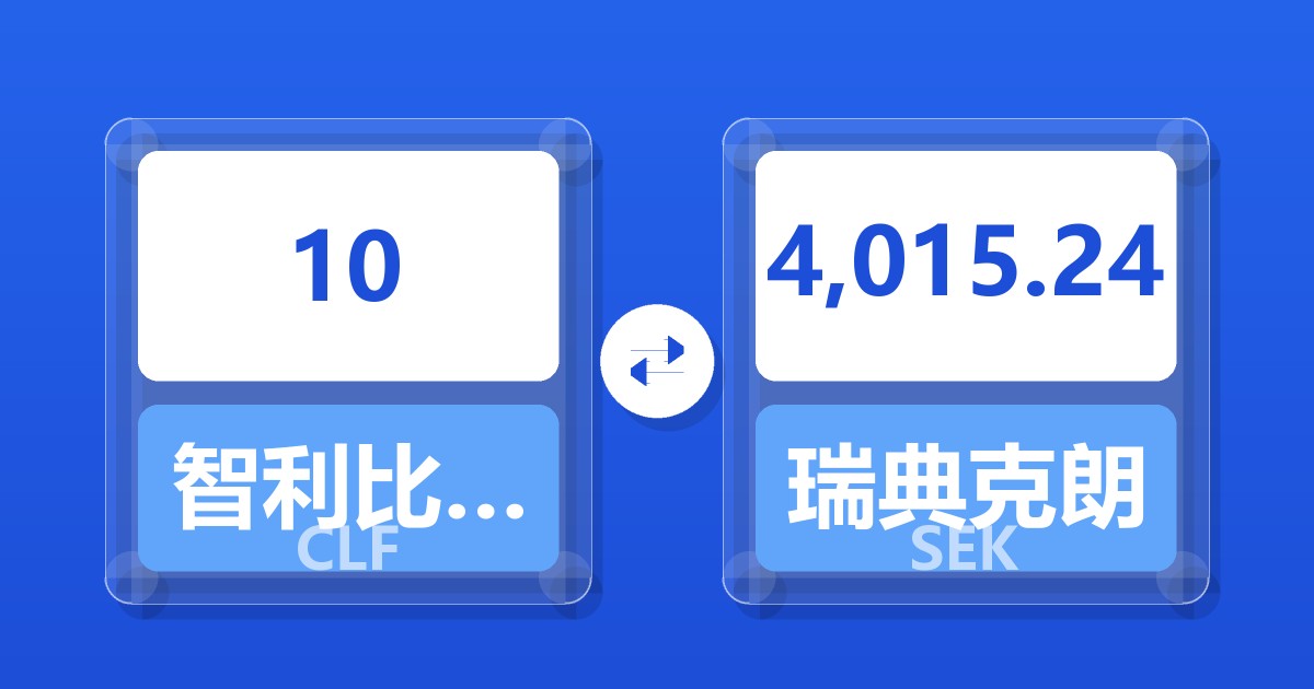 10智利比索（UF）兑瑞典克朗
