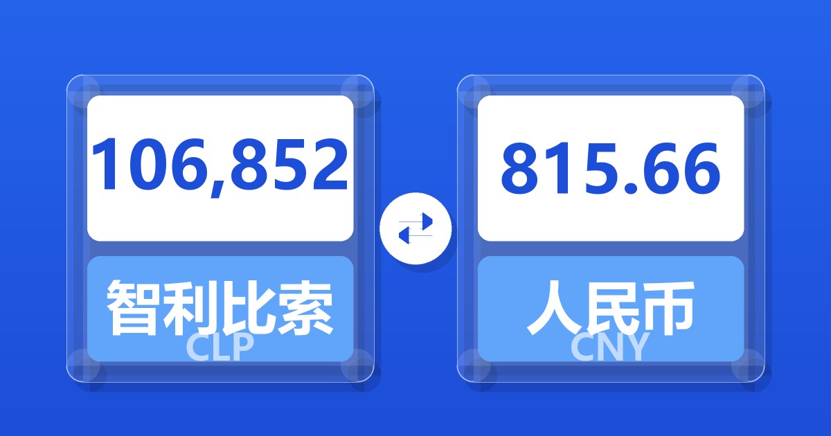 106,852智利比索兑人民币