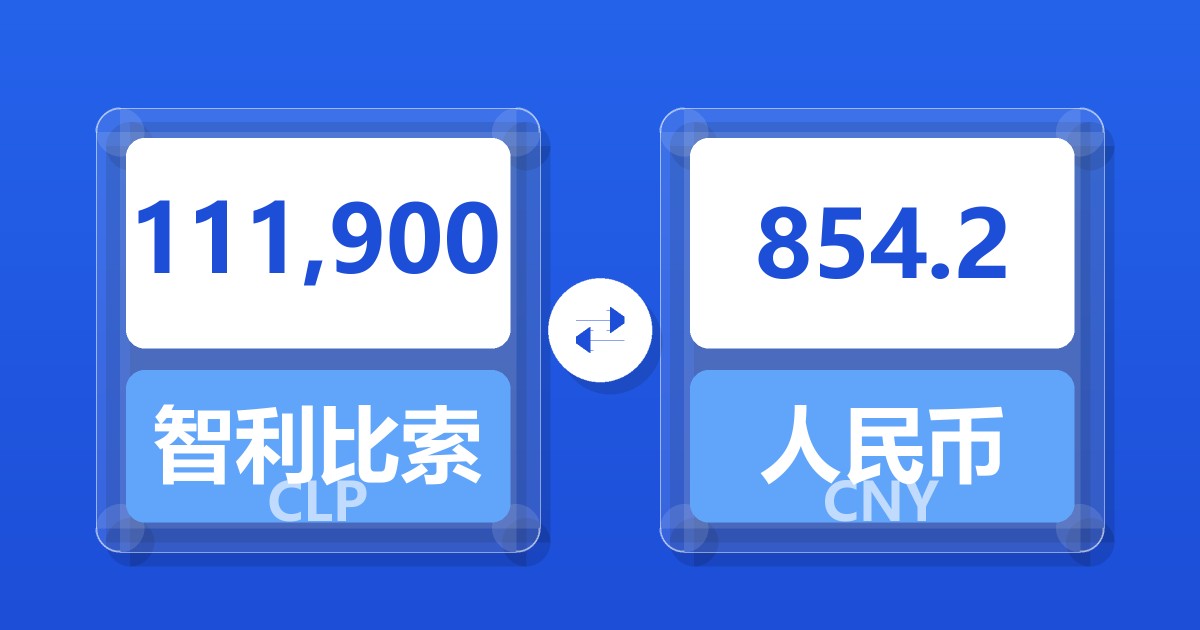 111,900智利比索兑人民币