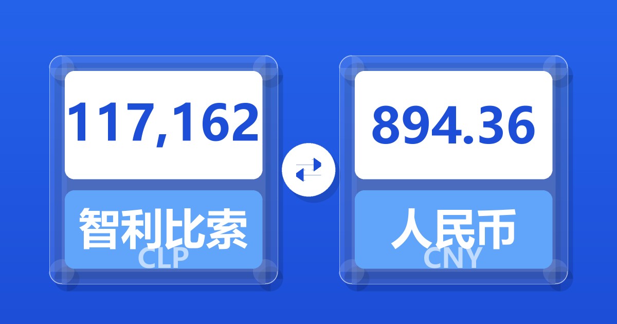 117,162智利比索兑人民币