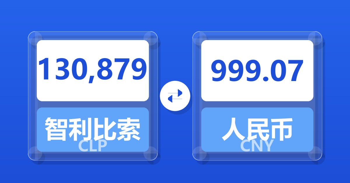 130,879智利比索兑人民币