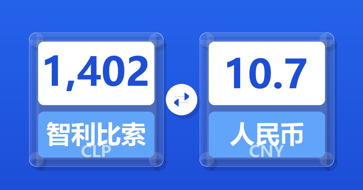 1,402智利比索兑人民币