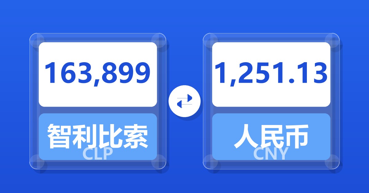 163,899智利比索兑人民币