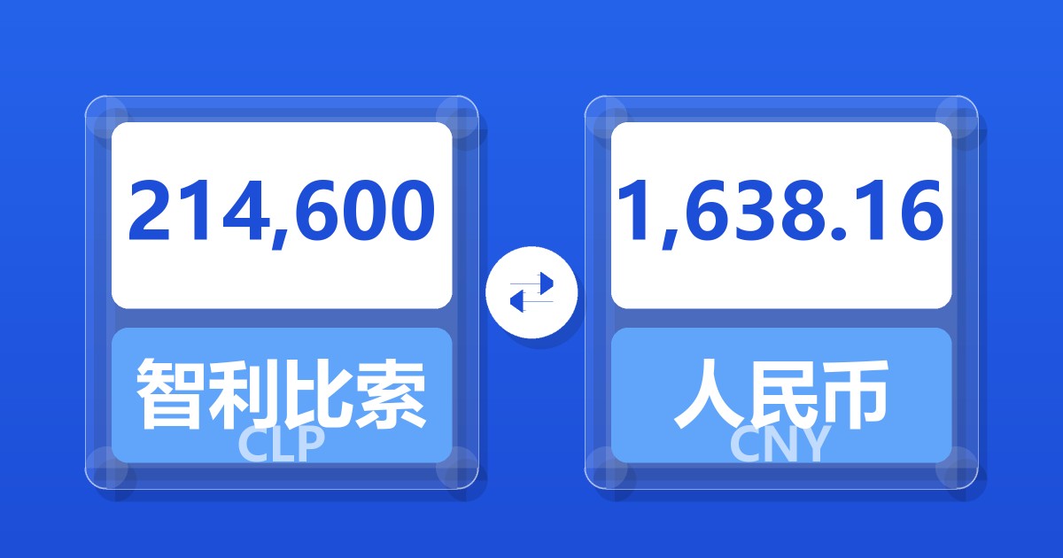 214,600智利比索兑人民币