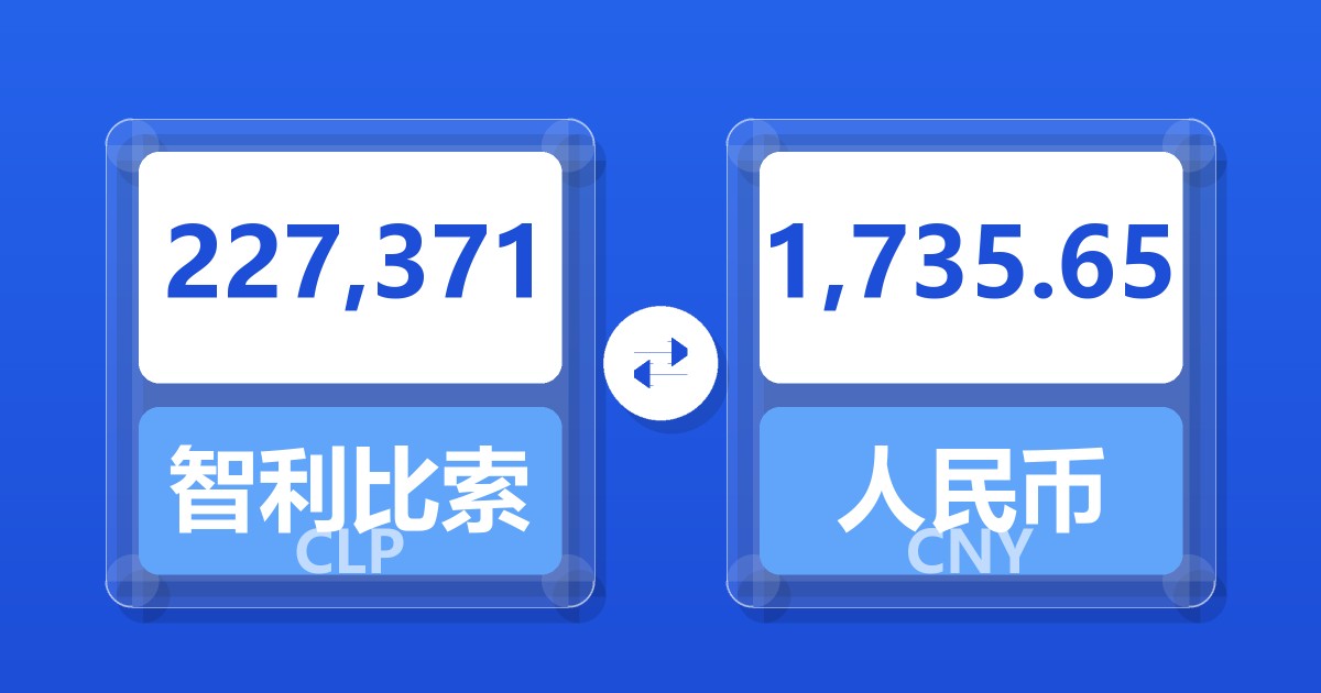 227,371智利比索兑人民币