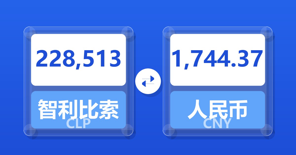228,513智利比索兑人民币