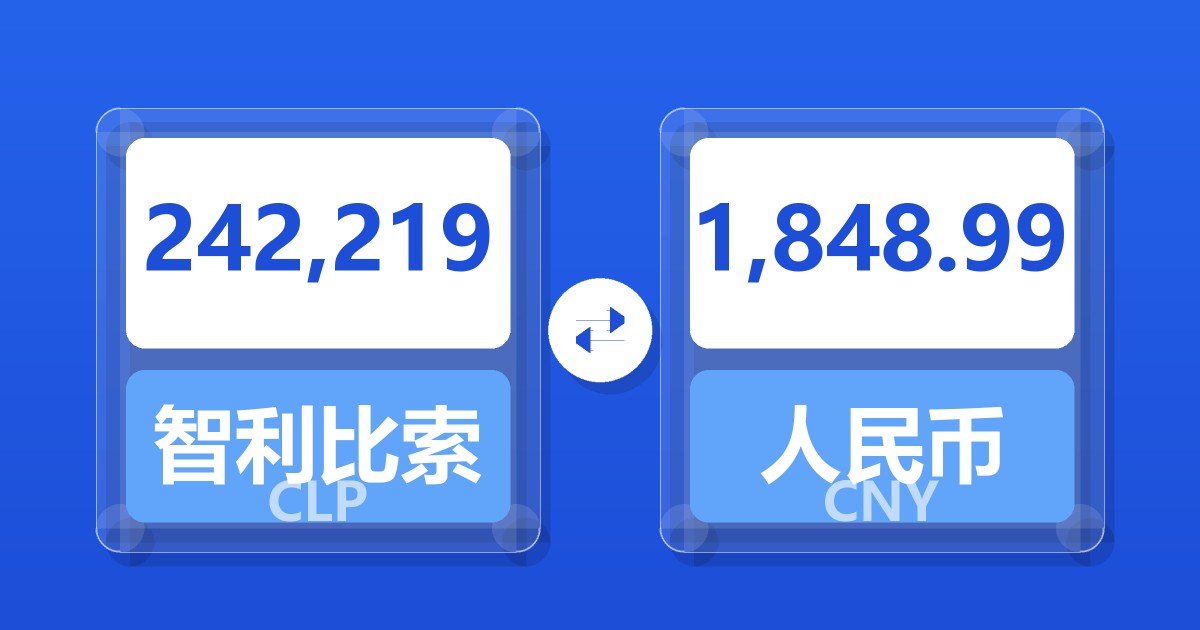 242,219智利比索兑人民币