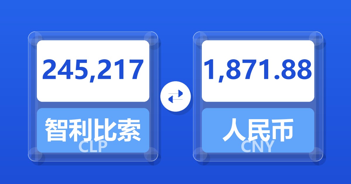 245,217智利比索兑人民币