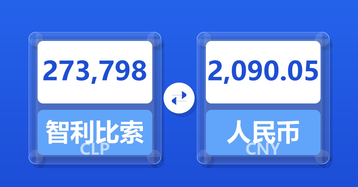 273,798智利比索兑人民币