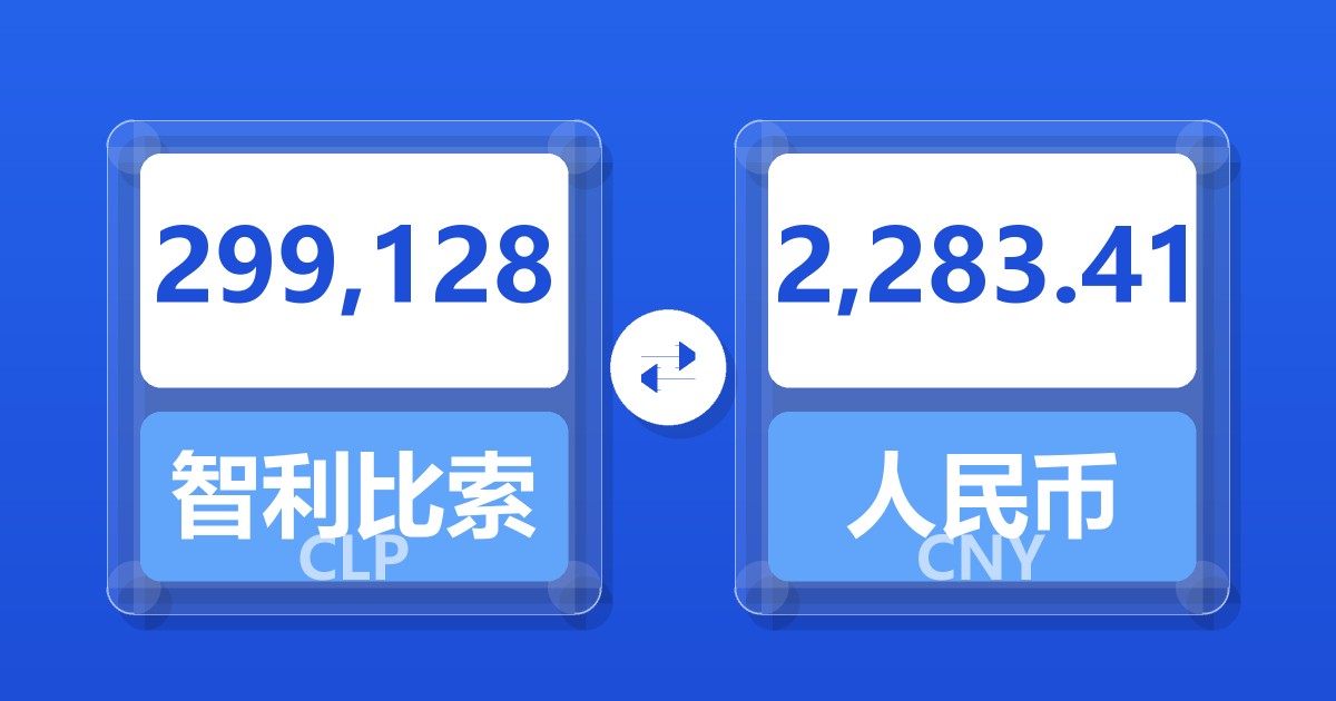 299,128智利比索兑人民币