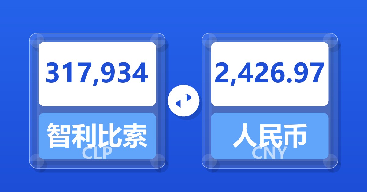 317,934智利比索兑人民币