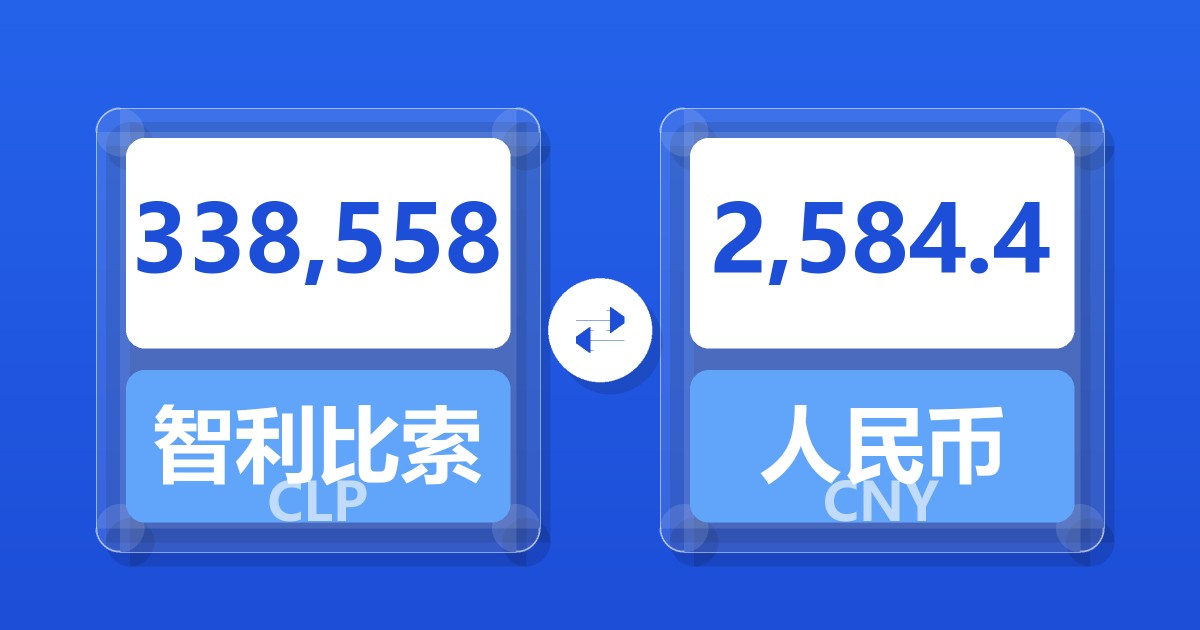 338,558智利比索兑人民币