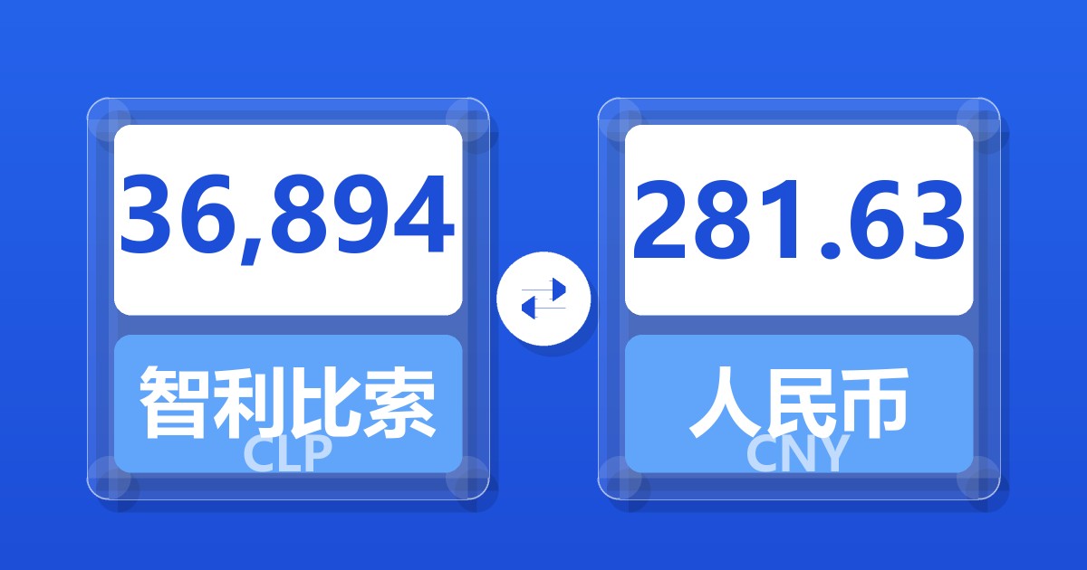 36,894智利比索兑人民币