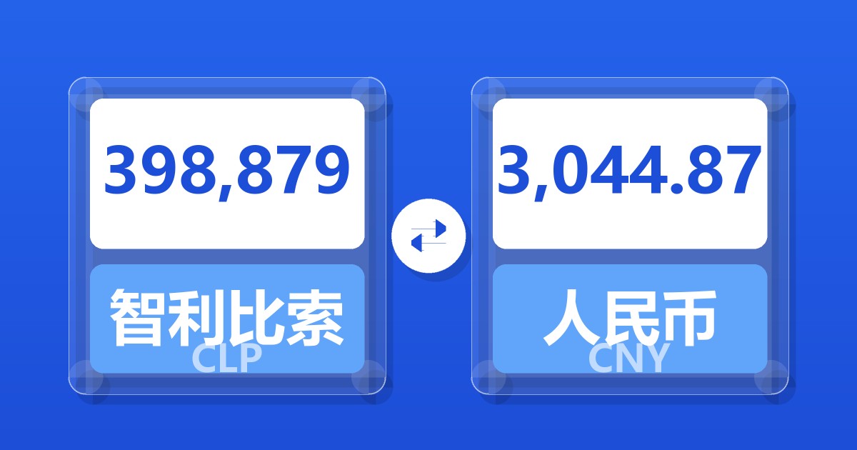 398,879智利比索兑人民币