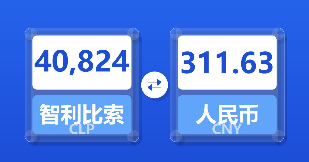 40,824智利比索兑人民币
