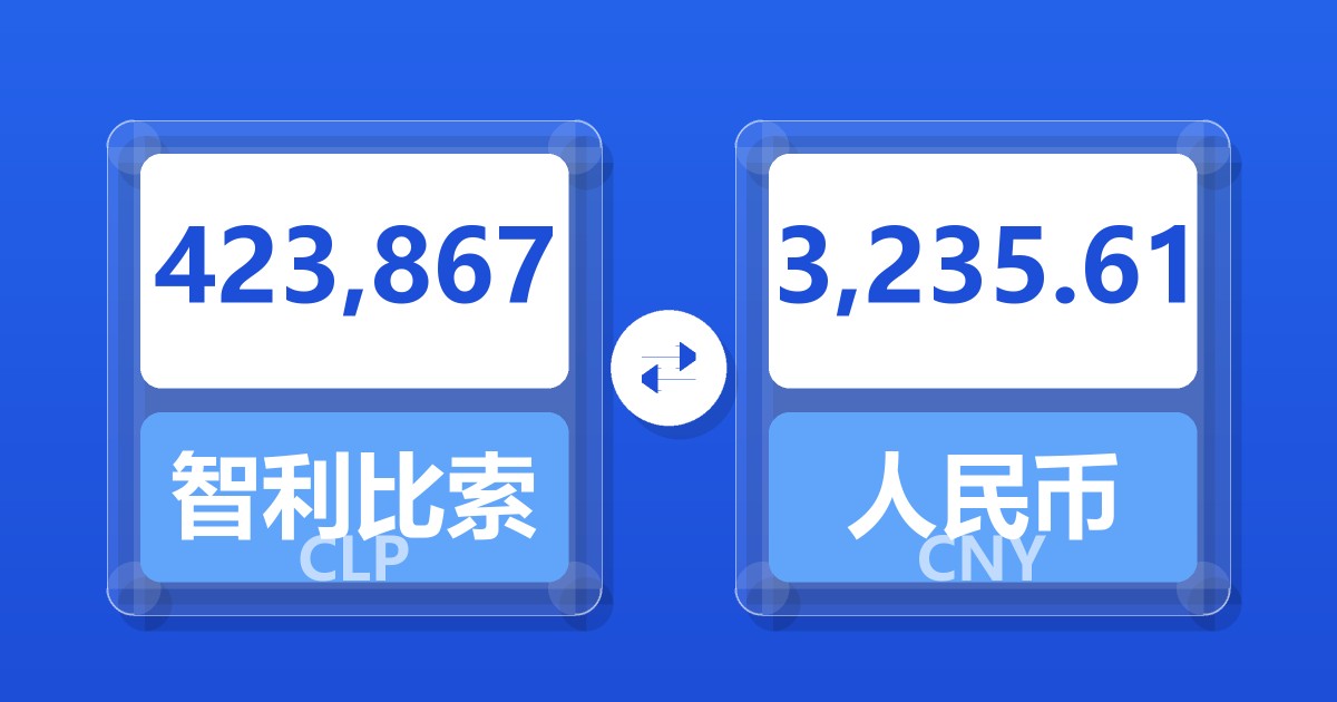 423,867智利比索兑人民币
