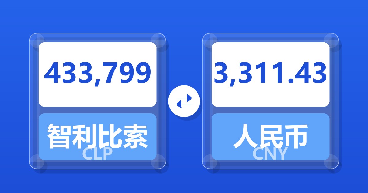433,799智利比索兑人民币
