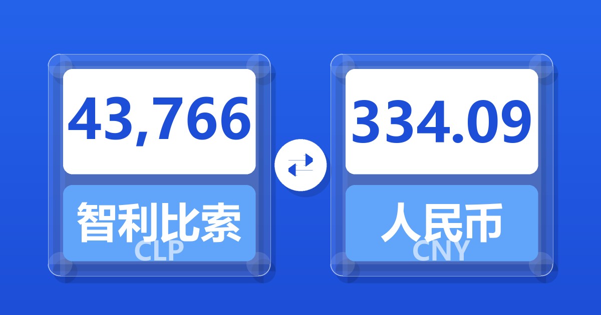 43,766智利比索兑人民币
