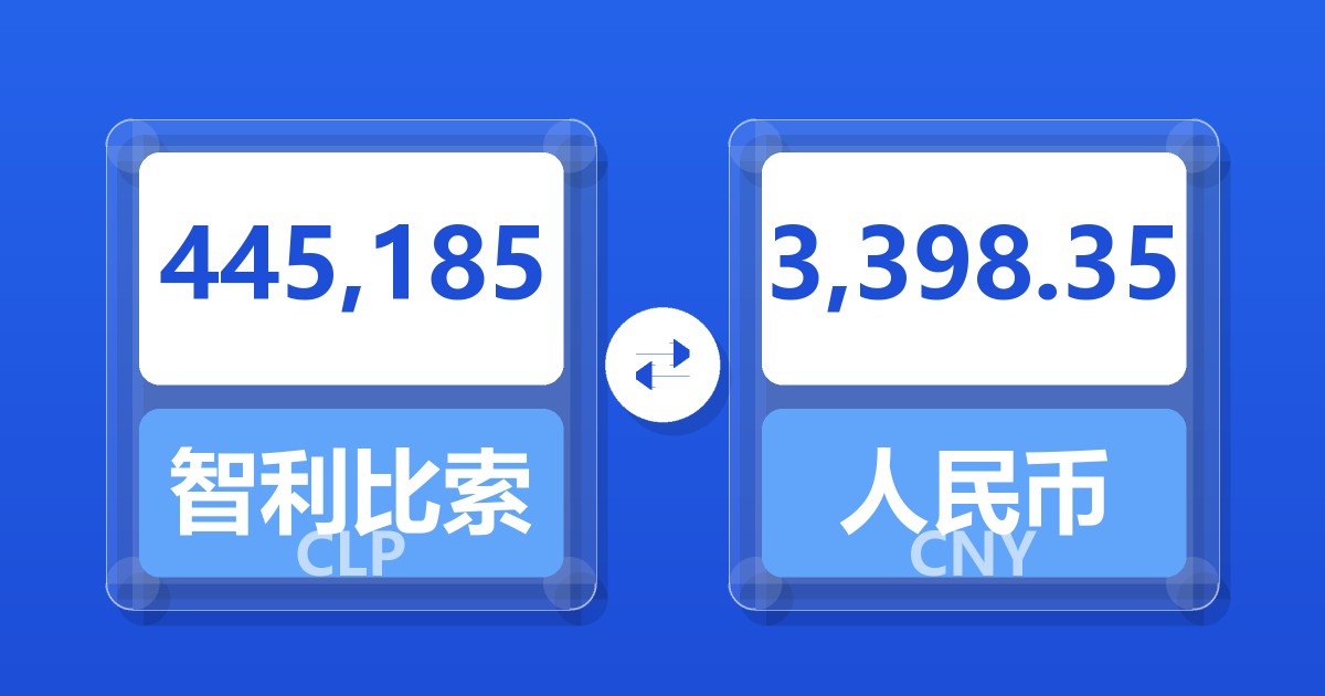 445,185智利比索兑人民币
