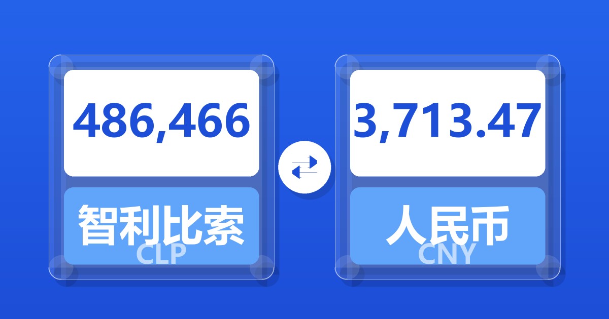486,466智利比索兑人民币