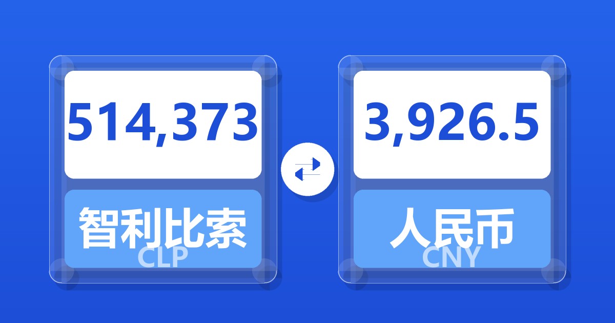 514,373智利比索兑人民币