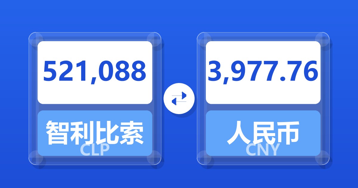521,088智利比索兑人民币