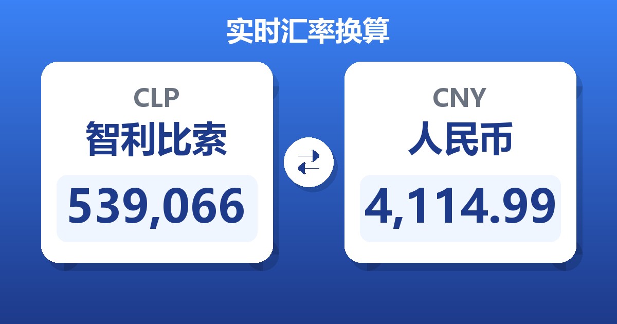 539,066智利比索兑人民币