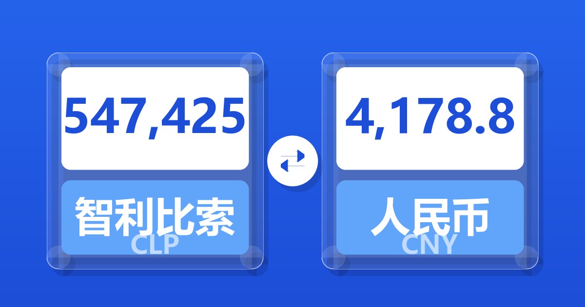 547,425智利比索兑人民币