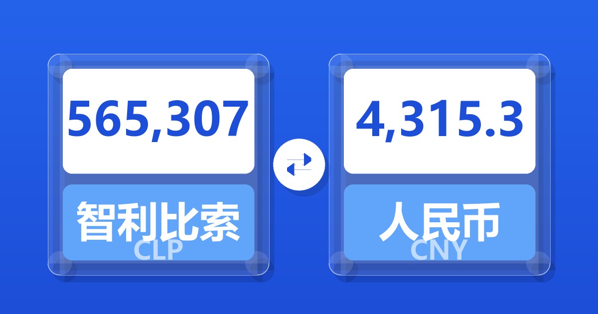 565,307智利比索兑人民币
