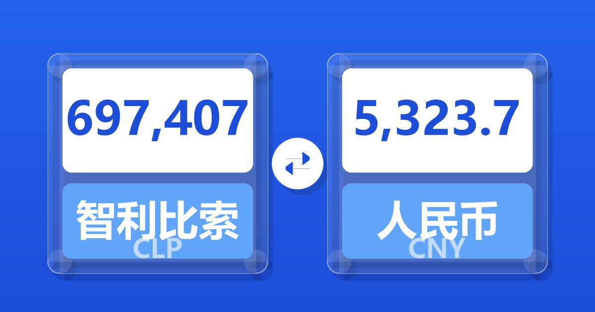 697,407智利比索兑人民币