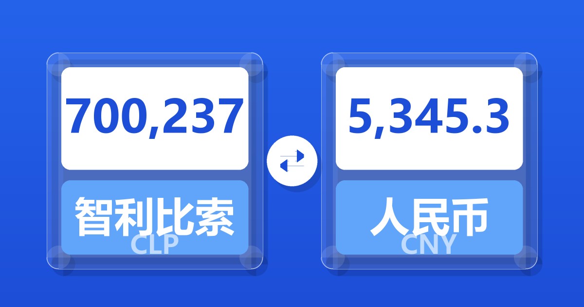 700,237智利比索兑人民币