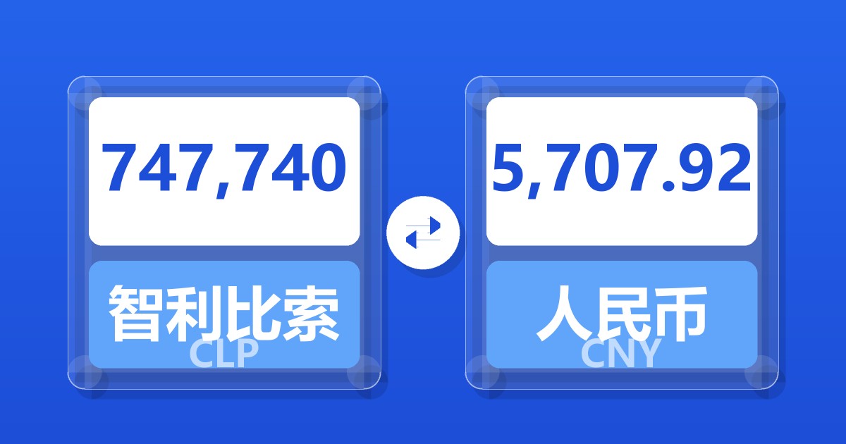 747,740智利比索兑人民币