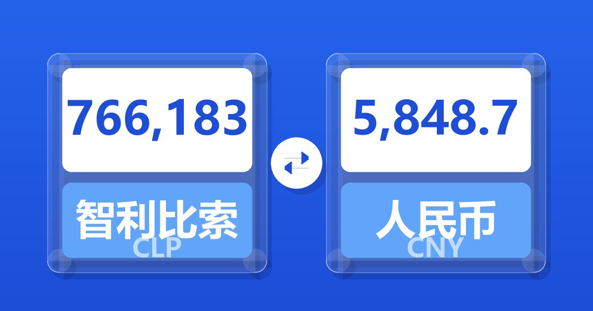 766,183智利比索兑人民币