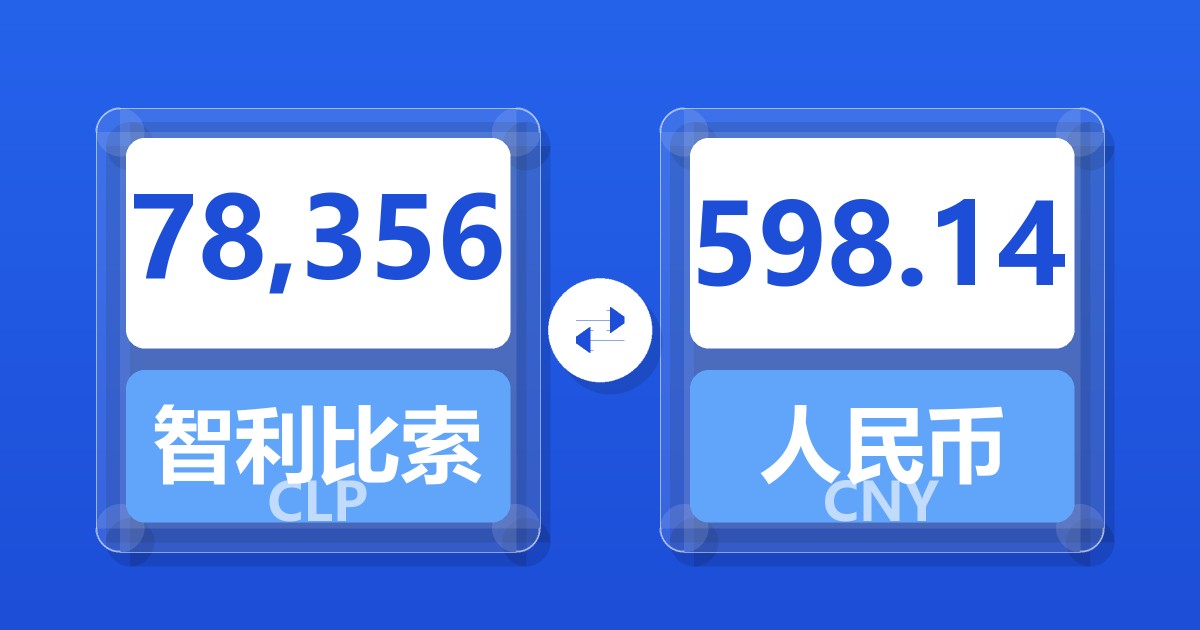78,356智利比索兑人民币