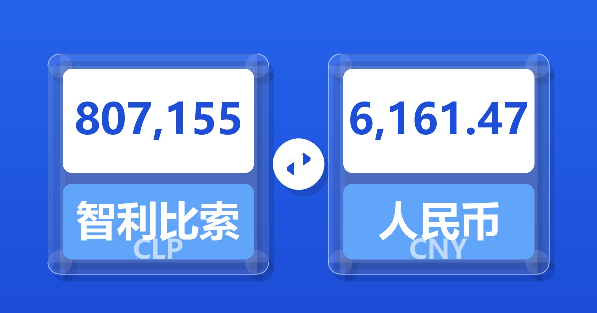 807,155智利比索兑人民币