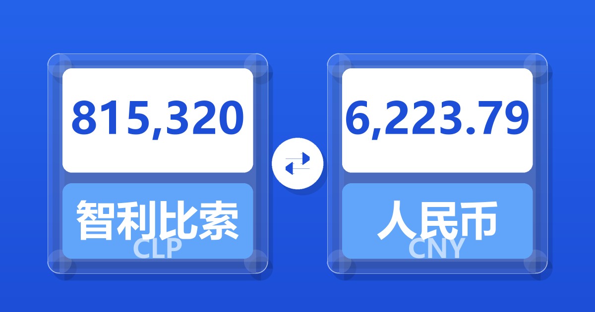 815,320智利比索兑人民币