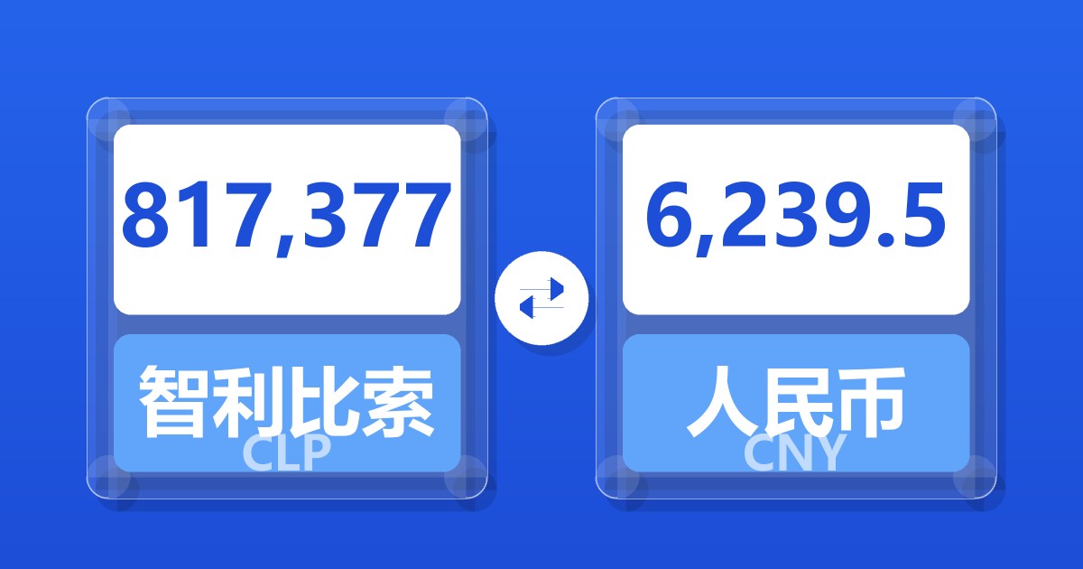 817,377智利比索兑人民币
